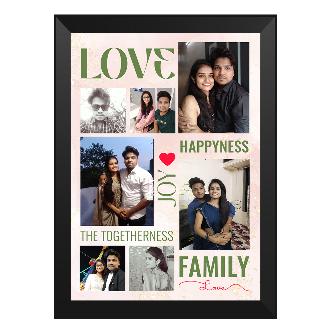Custom photo frame A4 size with sleek finish and protective glass