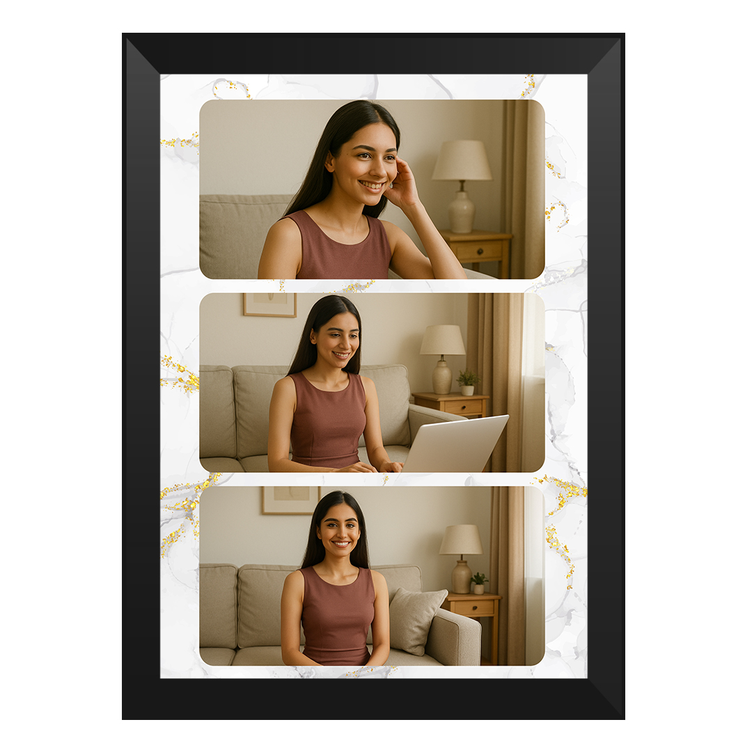 Anniversary A4 photo frame gift with crystal-clear glass protection