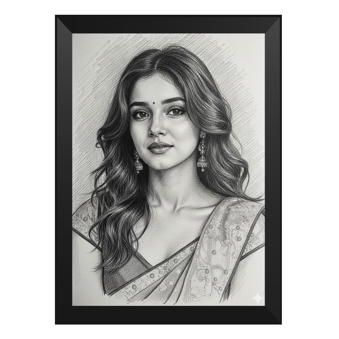 Modern A4-sized wall photo frame with personalized photo and glass layere