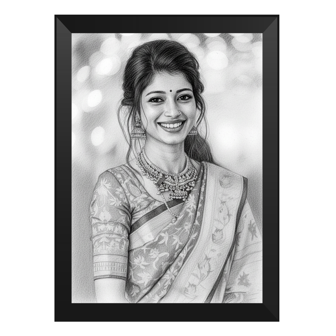 Modern A4-sized wall photo frame with personalized photo and glass layere