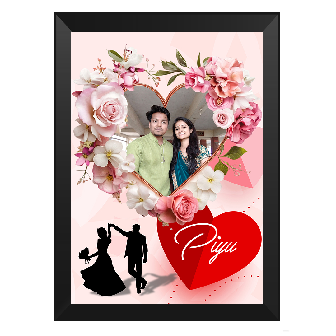 Stylish photo frame A4 size with custom photo and modern design
