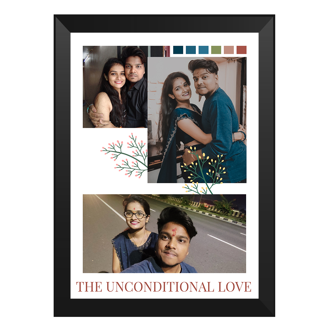 Personalized A4 photo frame gift with modern look and glass face
