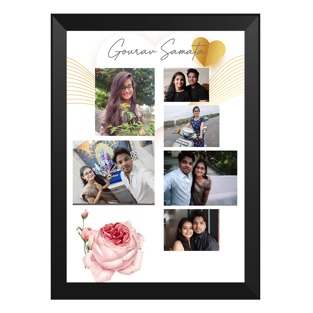 Glass-covered A4 custom photo frame for anniversary or gifting