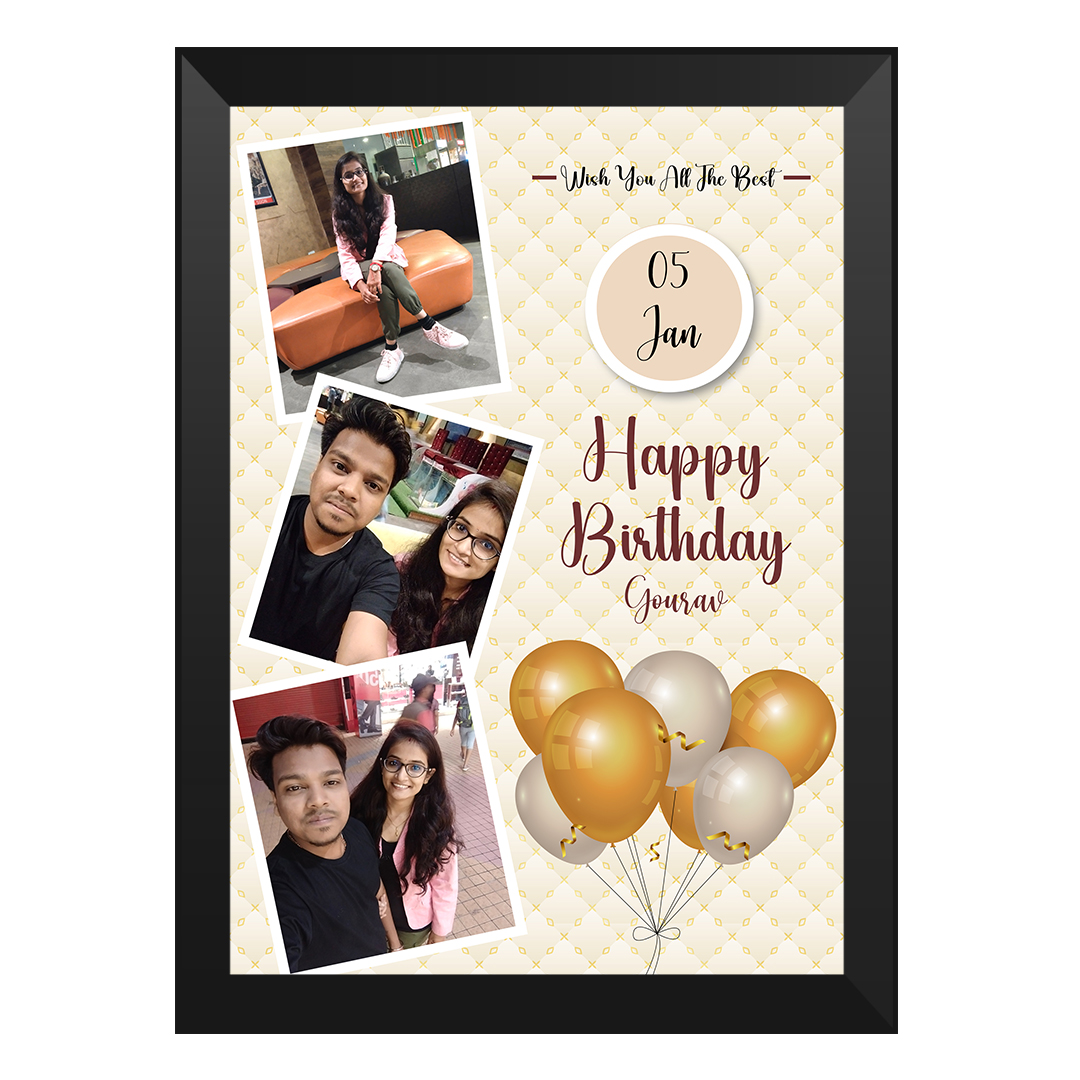 Customized photo frame A4 size for wall decor with sleek design